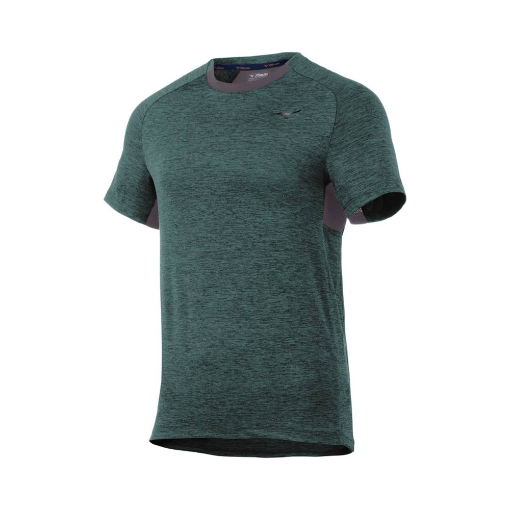Panske Tričko Mizuno Alpha Short Sleeve Zelene Vypredaj OHUM05364